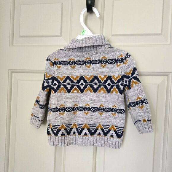 2/$15 Old Navy Faie Isle Knit Sweater Size 6-12 M - Picture 3 of 3